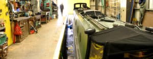 The dry docks at the Snaygill boatyard